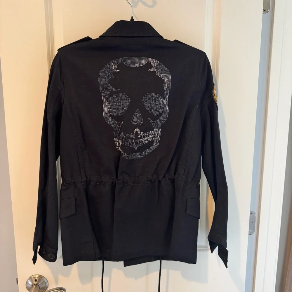 NWT Zadig & Voltaire Black Kayak Skull Mili Jacket | S - Picture 7 of 7